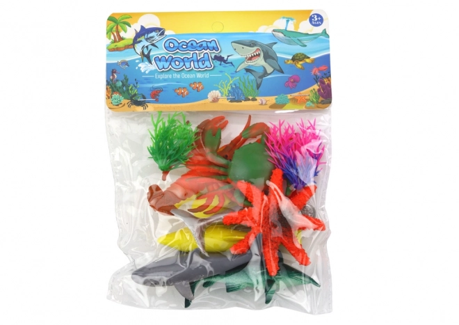 Set figurine animale marine și plante acvatice