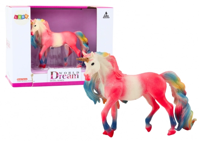 Figurină mare unicorn roz