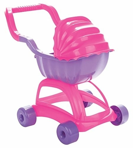 Cărucior de jucărie din plastic cu copertină