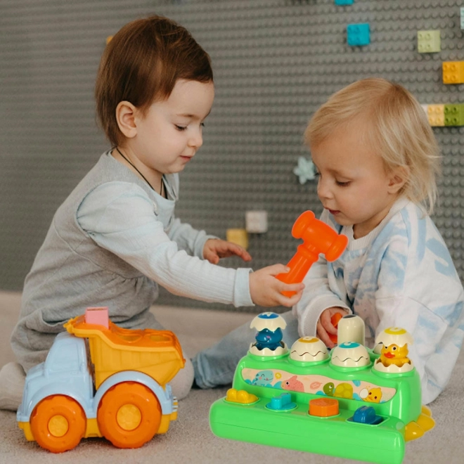 Joc interactiv cu ciocan Crocodil pentru copii 18m+