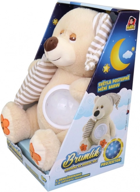 MaDe Ursuleț Brumlík pentru somn cu lumină și melodie