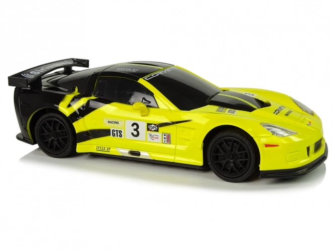 mașină sport r/c corvette galben c6.r cu lumini