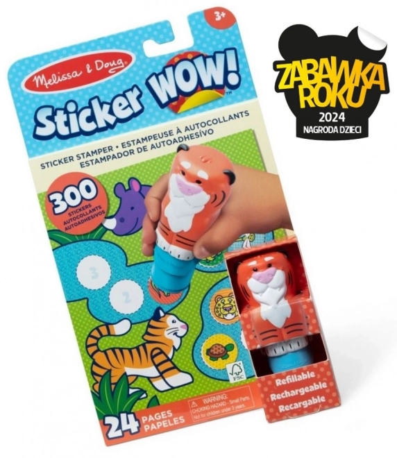 Carte Sticker WOW! Stempelki cu autocolante Tigru