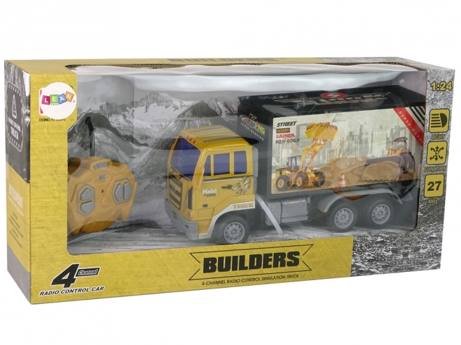 Camion de construcții teleghidat 1:24 galben