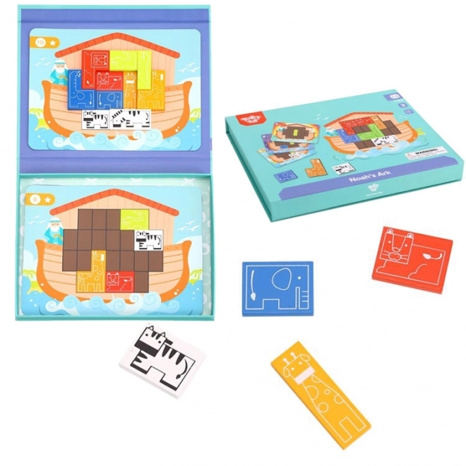 Puzzle magnetice tip Montessori Tetris Arca lui Noe