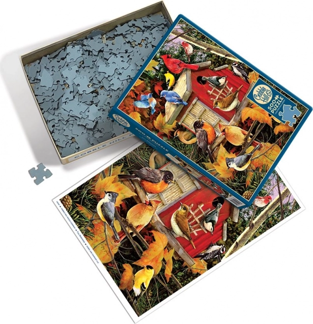 Puzzle Toamna Casuță de păsări 500 piese