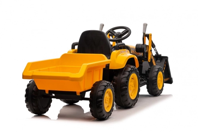 Tractor electric cu lingură galben