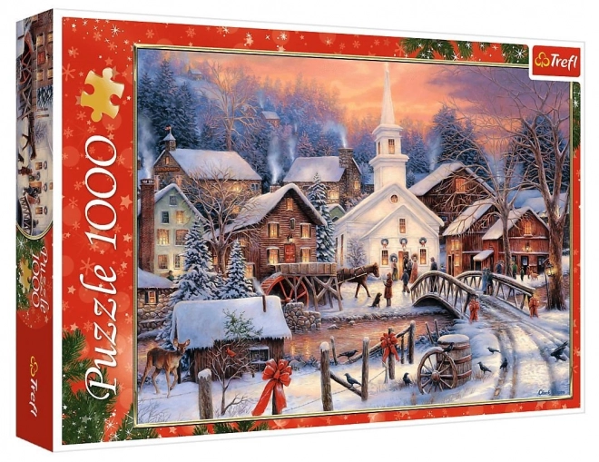 Puzzle 1000 de piese Crăciun alb