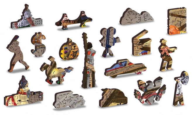 Puzzle din lemn în magazinul de jucării 2-în-1, 400 piese EKO