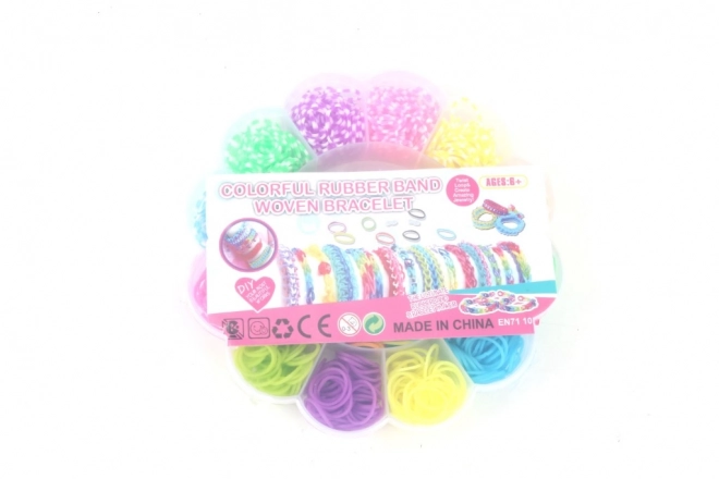 Set de elastice pentru brățări 900 buc - design floare