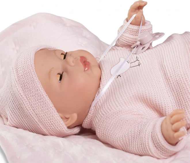 Păpușă care clipește bebeluș Antonio Juan cu sunete - 37 cm