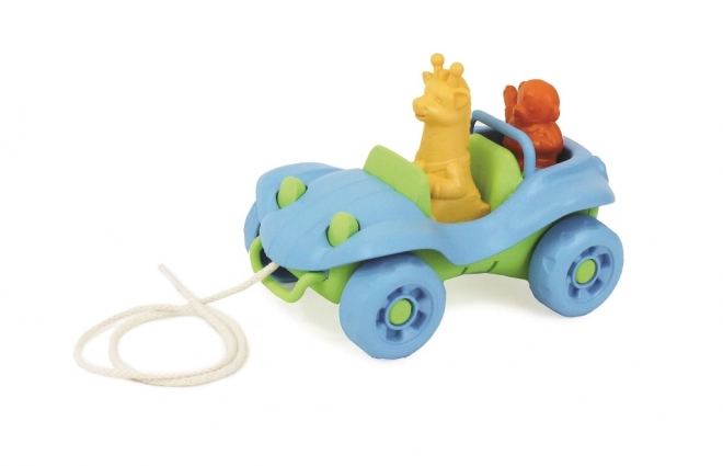 Mașinuță de tras albastră Green Toys