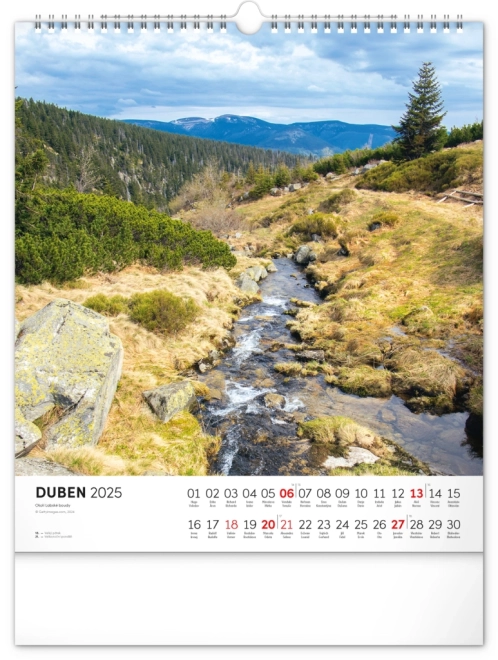 Calendar de perete Krkonoše 2025