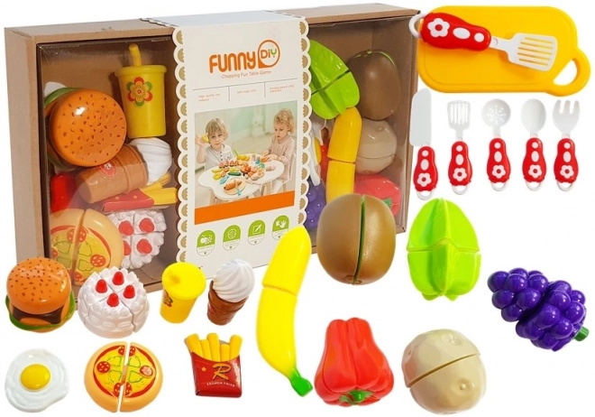 Set pentru copii cu fructe și legume de tăiat