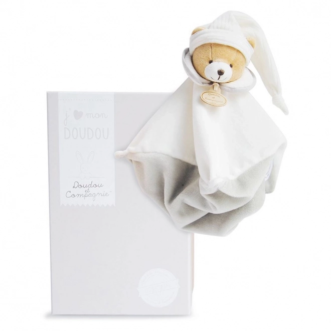 Doudou set cadou gri ursuleț de pluș 25 cm