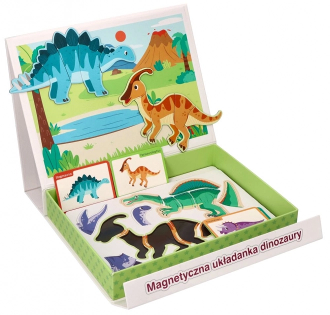 Puzzle magnetic cu dinozauri