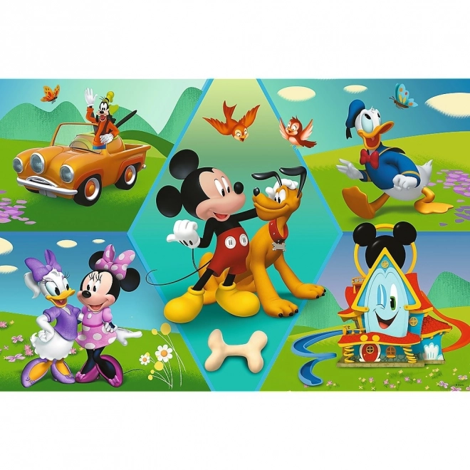 Puzzle Super Formă XXL Mickey Mouse Distracție 60 piese