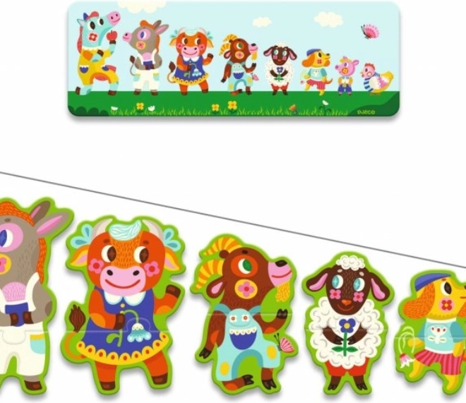 Puzzle DJECO Mari și Mici la Fermă