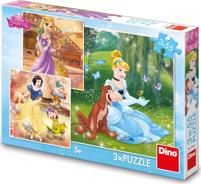 Puzzle Dino Prințesele Disney 3x55 Piese