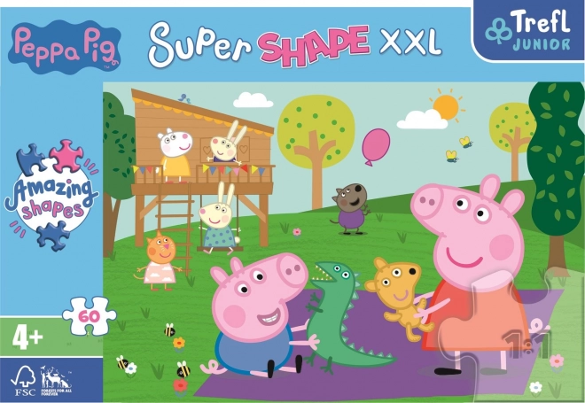 Puzzle XXL TREFL Pepa Pig Joaca cu fratele