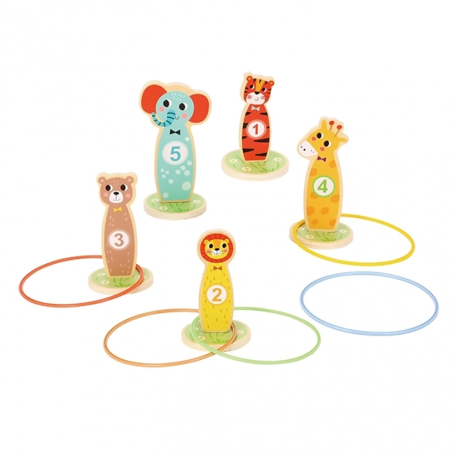 Joc de îndemânare din lemn Animăluțe Tooky Toy
