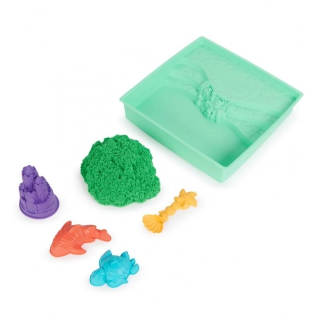 Kinetic Sand set cutie cu nisip lichid și mat verde