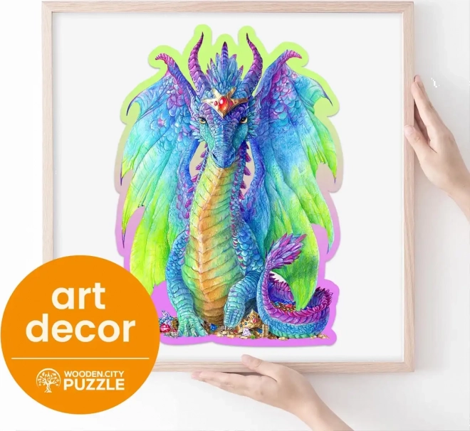 Puzzle din lemn Majestuosul Dragon 150 piese