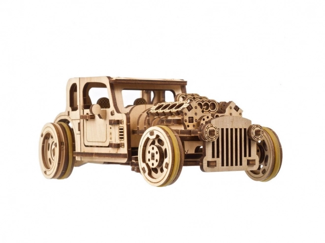 Puzzle mecanic din lemn 3D Ugears Hot Rod Furious