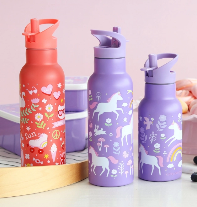 A Little Lovely Company Sticlă de băut din oțel inoxidabil 500 ml – Divertisment