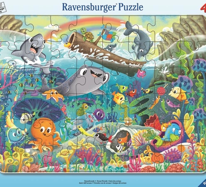 Puzzle pentru copii Prieteni din ocean 48 piese