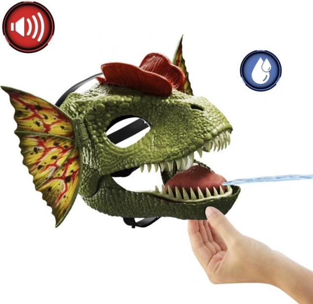Masca Dilophosaurus din Lumea Jurasic3 cu sunete 19i efecte de apă