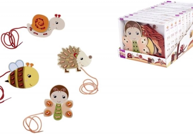 Set de broderie din lemn cu animăluțe – 15 piese