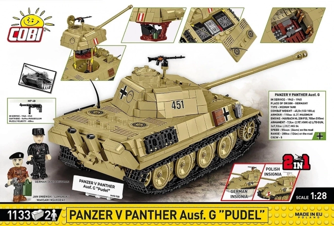 Set de construcție Tanc Panzer V Panther G Pudel