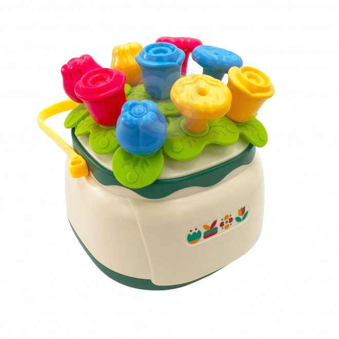 Woopie coș cu flori sorter și împletitor educativ pentru copii