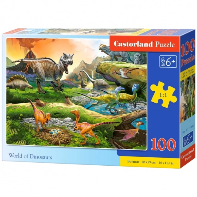 Puzzle Lumea Dinozaurilor 100 piese