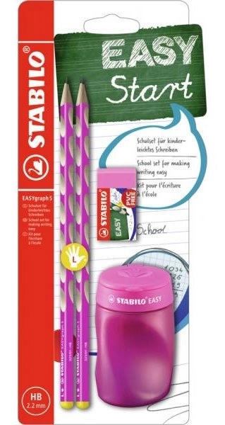 STABILO EASYgraph Set școlar pentru stângaci roz