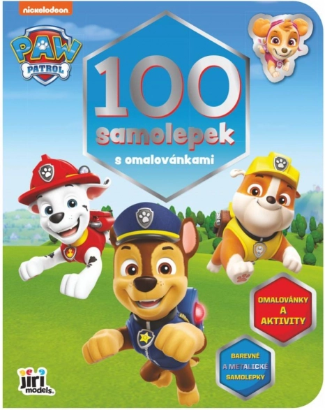 Caiet cu autocolante și desene de colorat 100 de autocolante PATRULA CĂȚEILOR (PAW PATROL) 21,5 × 28 cm