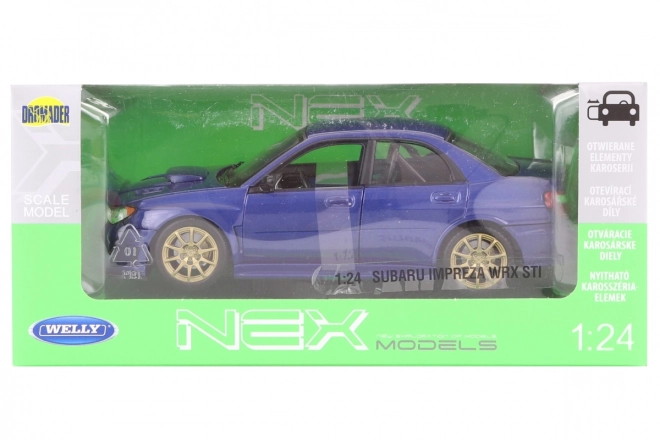 Model Subaru Impreza WRX STI 1:24 din metal și plastic