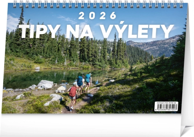 Calendar de birou Sugestii pentru excursii 2026