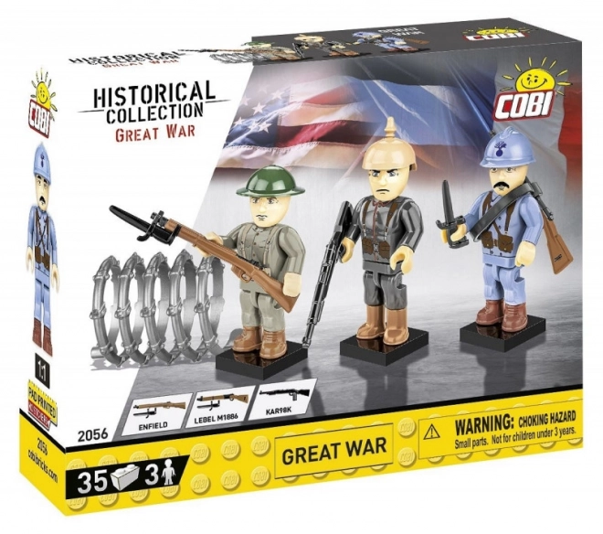 Set de construcție cu 3 figurine din Marele Război