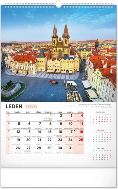Calendar de perete Praga 2026