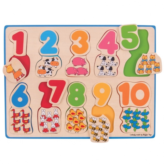 Puzzle de numărare Bigjigs Toys