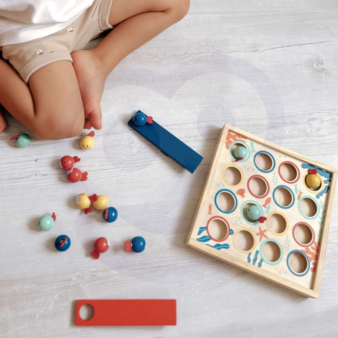Masa de joc din lemn cu pești zburători Tooky Toy