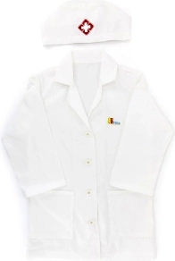 costum de doctor pentru copii cu bonetă