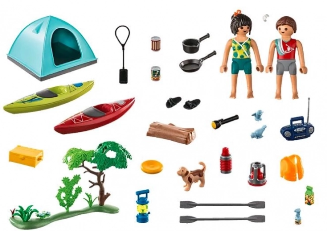 Zest de figurine Family Fun camping sub cort