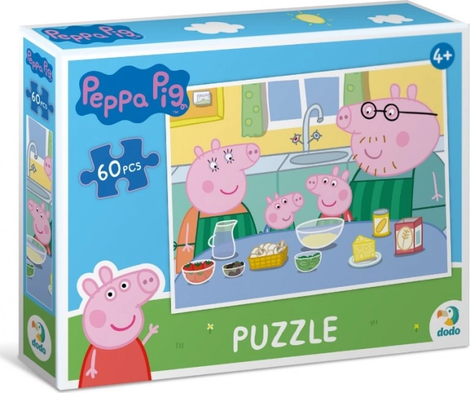 Puzzle Peppa Pig Gătitul Împreună 60 piese