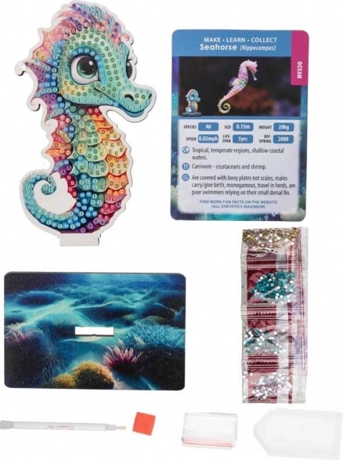CRYSTAL ART Pictură cu diamante Căluț de mare