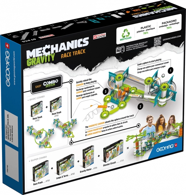 Set de construcție Geomag Mechanics Gravity 67 de elemente