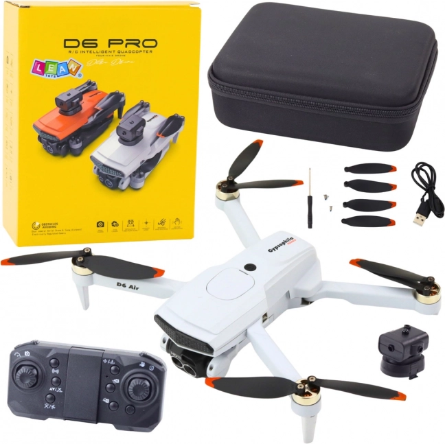 Dron D6 Pro cu cameră și lumini LED