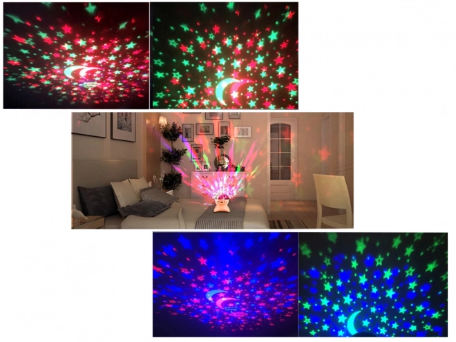 Proiector LED de noapte cu difuzor Bluetooth